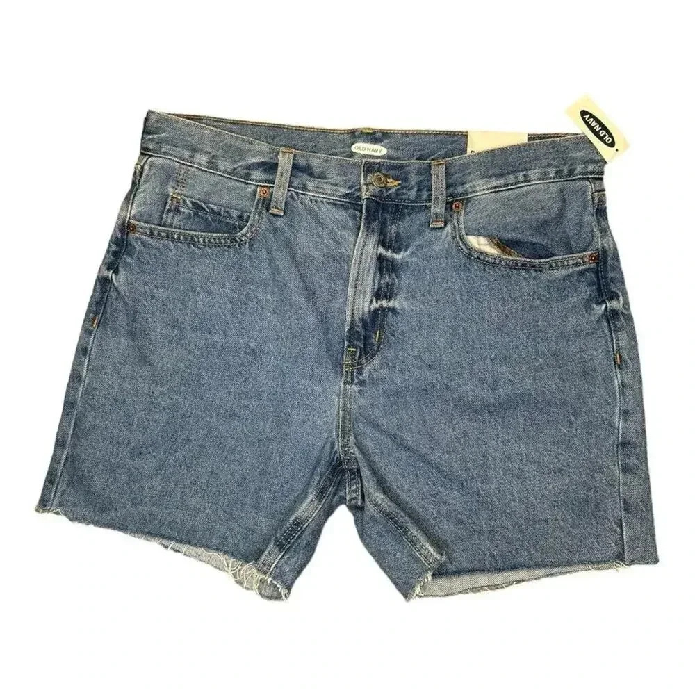 NEW Old Navy Women's Cut Off Denim Shorts Blue Size 8 Casual Summer NWT‎